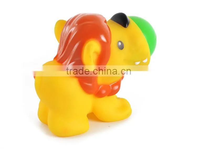 Popular amusing vinyl lion toy with ball