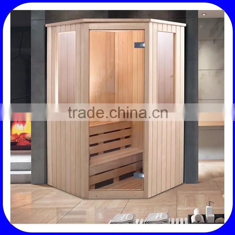 Canadian red cedar wood sauna room demo