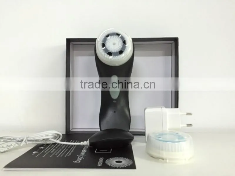 Rechargeable waterproof sonic facial brush facial cleansing brush