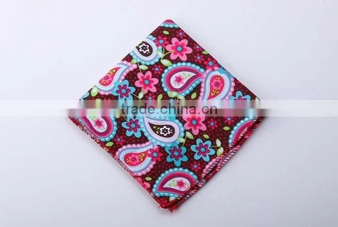Paisley Pattern Pocket Square,100% Cotton Pocket Square