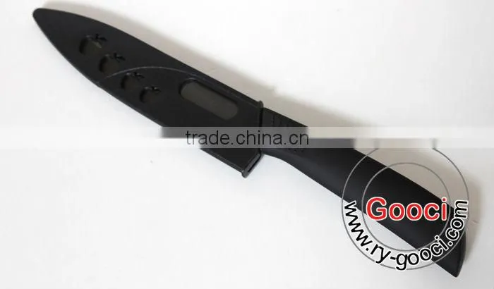 6" Ceramic Knife Chef's Helper Black Blade knife with sheath