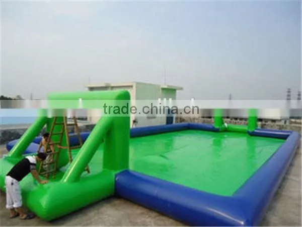 popular inflatable sport court,inflatable soap soccer field,giant football court for outdoor game