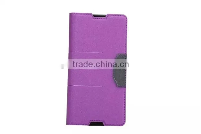 Matt Stand PU Leather Wallet Case Cover For Sony Xperia Z4