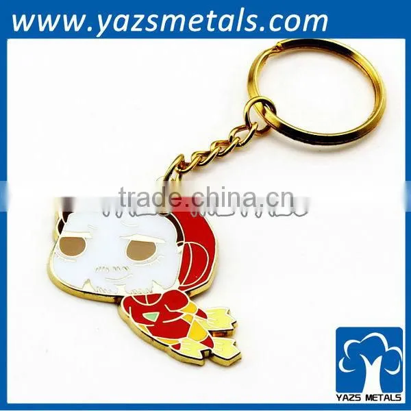 lovely custom cartoon metal keychain