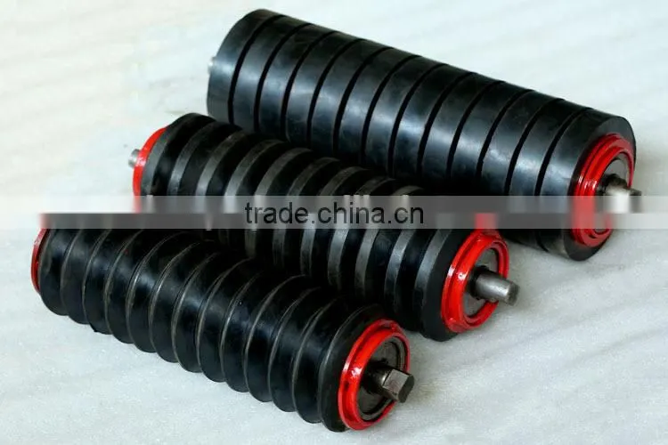 D89-159mm coal mine rubber conveyor belt idler roller