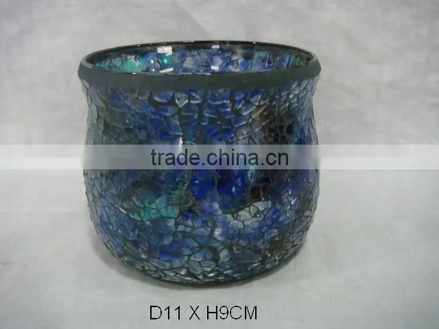 mosaic hurricane candle holder