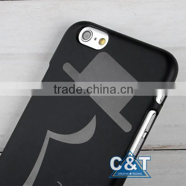 C&T Black hat music customized oem hard case for iphone 6 back cover