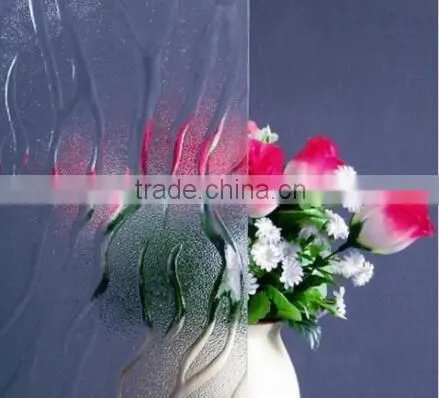 hot selling 4mm clear patterned glass best quality
