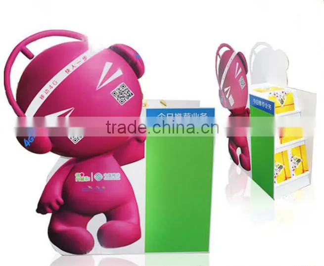 Eco-friendly custom advertising portable standee display cardboard stand commercial fingure image paper display