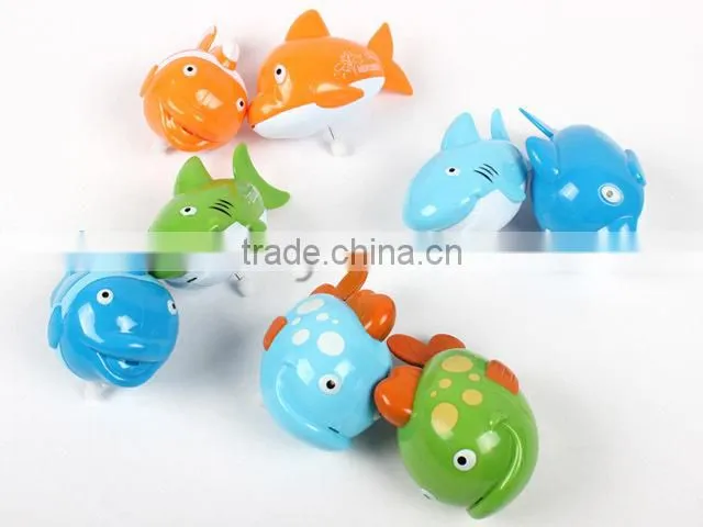 4 kinds lovely kids plastic wind up fish toy