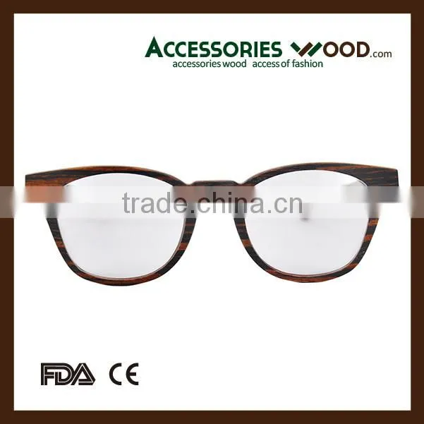round frame optical eye glasses student wood reading glasses