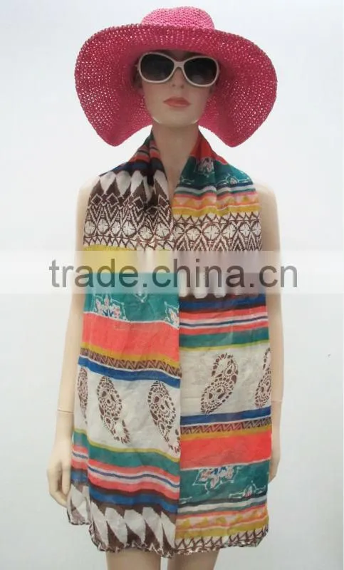 Polyester printed scarf,Fashion ladies scarf,New style scarf