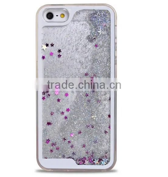 PC material matte hard cover hourglass bling glitter phone case for iPhone6/6s