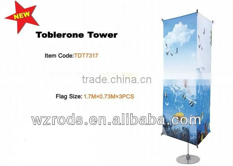 Toblerone Tower, New Flag of Carbon Frame Beach Flag With Spike & Sublimation Flag.