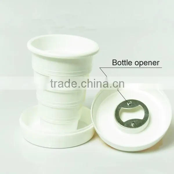 Small enough to fit inside your pocket Portable Plastic Collapsible Travel Cup