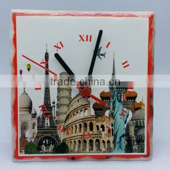 Wholesale costom printing logo on wood decorative wall clock