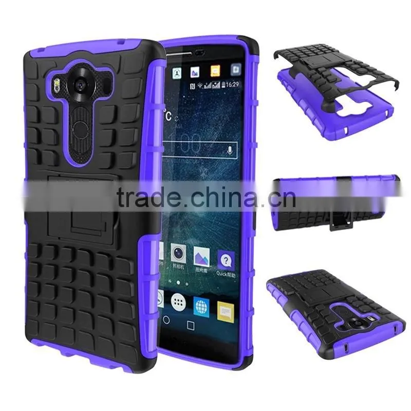 cheap goods from china For LG V10 G4 Pro PC + TPU Shockproof Hard Hybrid Rubberized Kickstand Case, case for lg v10 g4 pro