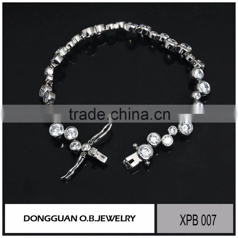 Fashion skull charm bracelet/Fashion adjustable pearl jewelry bracelet