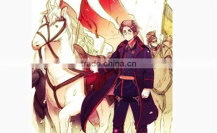 Quality wig red short cosply Axis Powers Hetalia Roderich Edelstein wig
