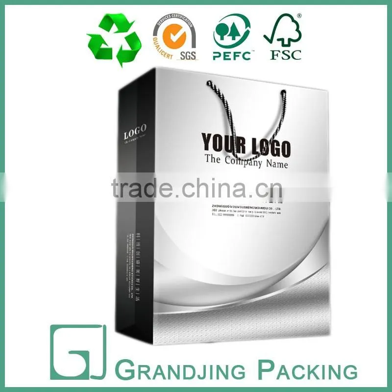 Custom logo printing high quality recycled paper bag