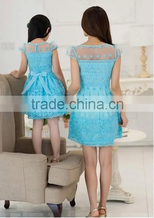 2015 Wholesale Mother And Daughter Dress Profession Factory Selling Cheaper Hot China Family Dress
