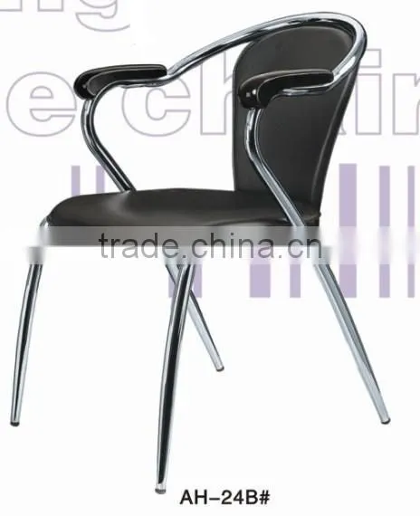 Simple oak wood metal stackable pvc chair AH-43