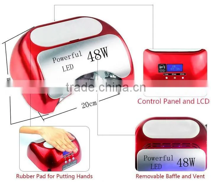 Nailtip 48W better led nail uv Lamp.finger uv gel curing lamp light dryer