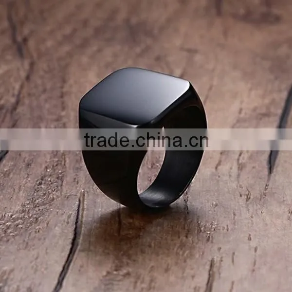 Black Men Stainless Steel Finger Ring ZTRC-294