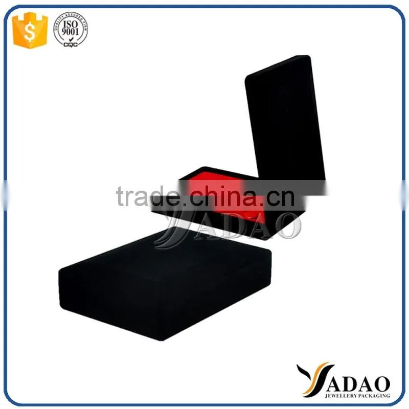 Top quality luxury black retail jewelry package boxes