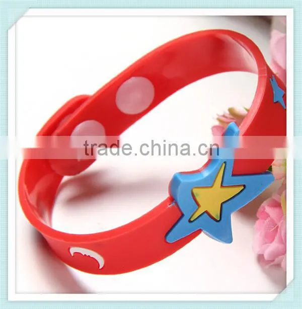 custom rubber charm bracelet eco-friendly rubber bracelet