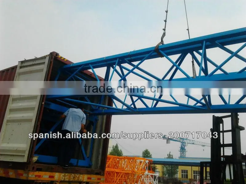 52m jib length hydralic telescopic Head-Top Tower Crane with 6t capacity