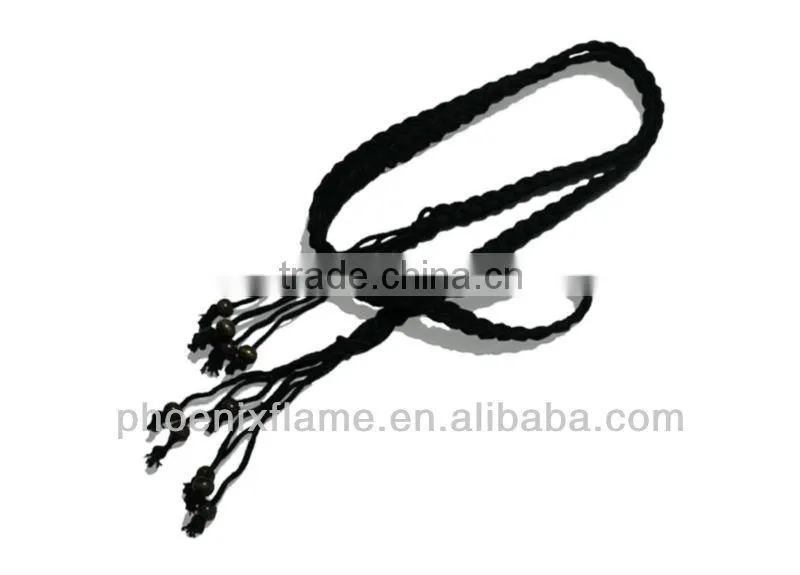 wholesale leather belt rope with tassel