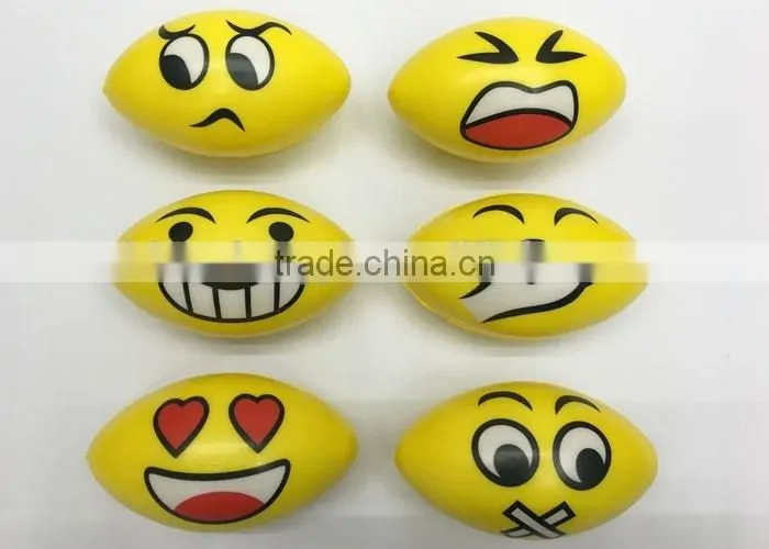 High quality children toy Soft anti stress ball,olive face PU foam Ball