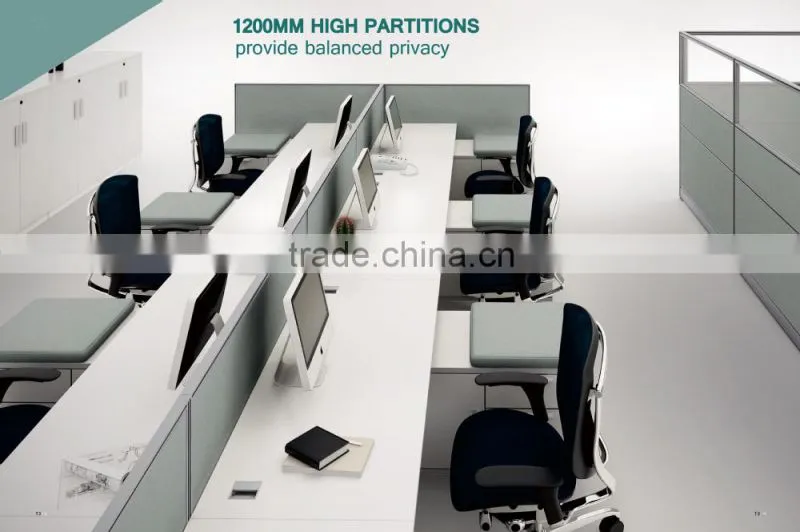 modular wooden antique office desks for 6 person workstation (T8-Series)
