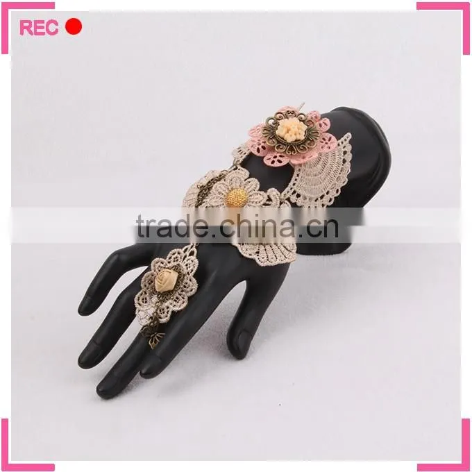 Girls fancy bracelets with flower decoration, for party teen girl bracelets