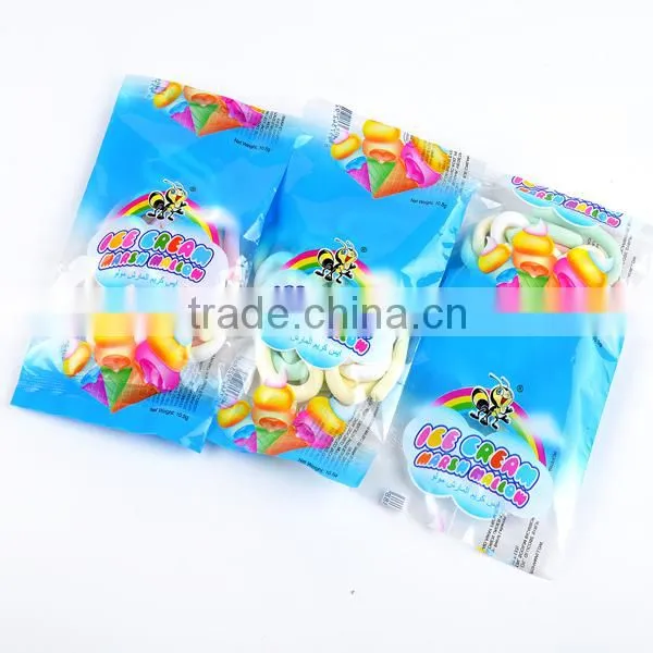 Halal small oval shape marshmallow leaf
