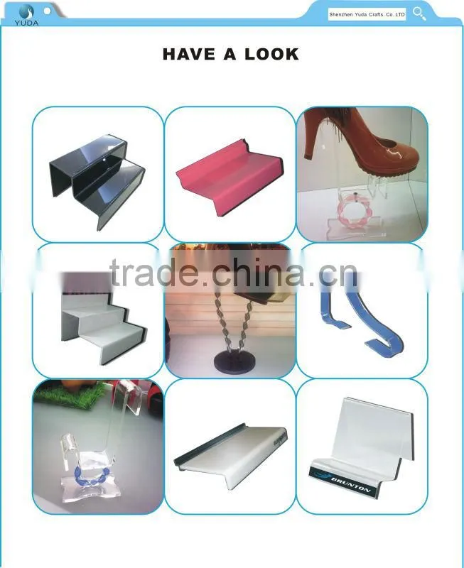 Clear Acrylic Shoes Display Shelf Wholesale Shoes Display Stand Free Standing Shoes Holder
