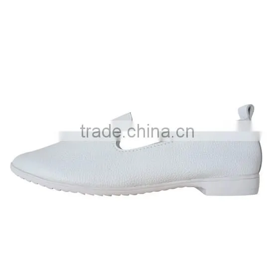 2016 Ladies Loafer Slip on Shoes, Custom White Canvas Slip-on Shoes Wholesale HT-209015A
