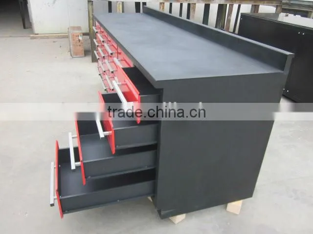 metal single slide rail W2850mm*D800mm*H950mm without backwall work bench