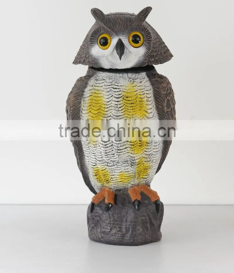 Plastic Bird Scarer Rotating Head Wind Action Owl