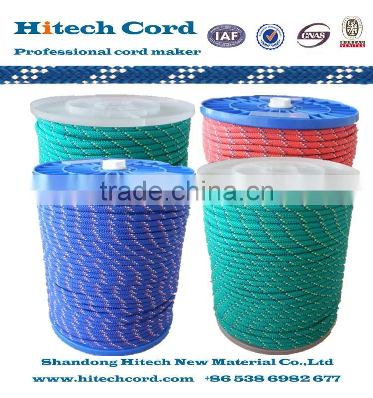 Polyester double braided rope/cord for sailing