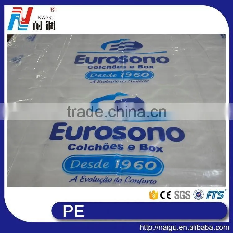 China NaiGu factory mattress packaging soft plastic printed PE bags