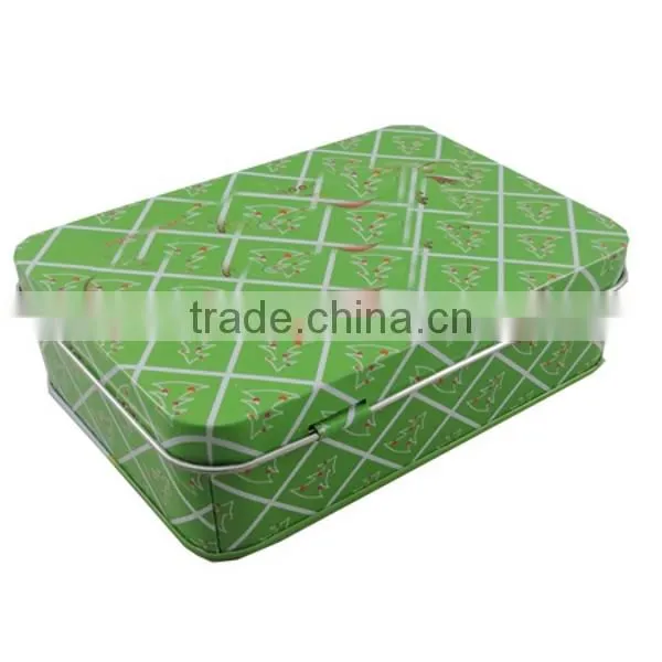 rectangular custom hinged mint tin box