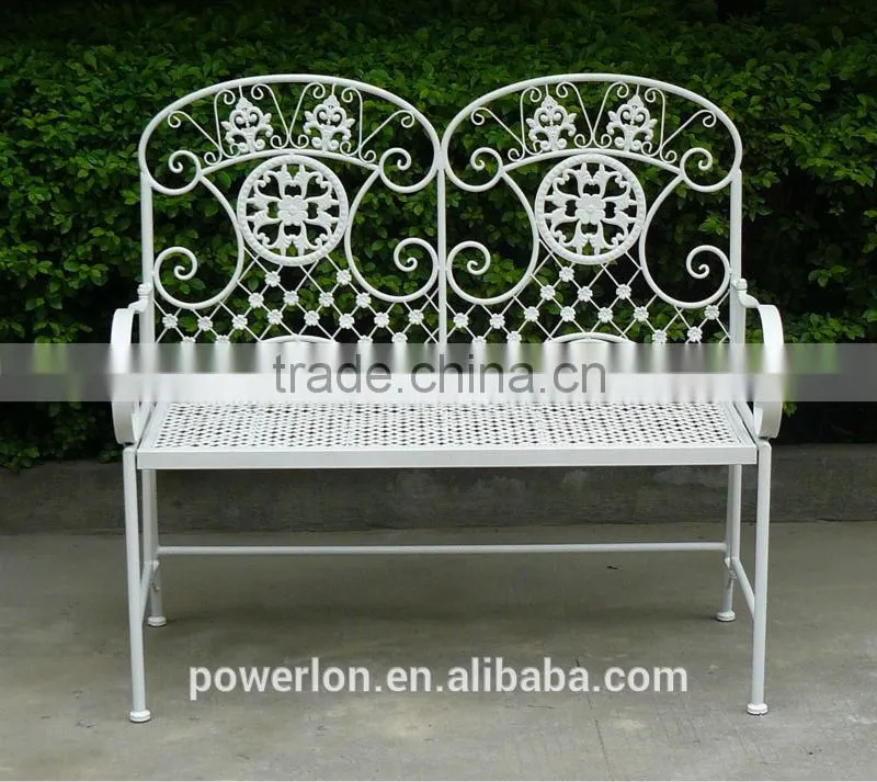 folding metal bench for home garden