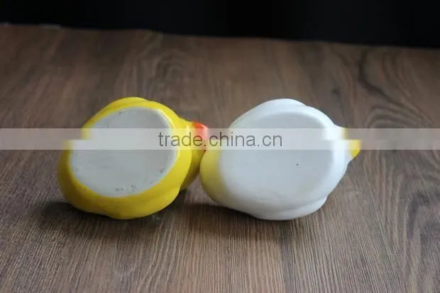 Cute mini duck ceramic pot home desktop decoration bonsai flower pots