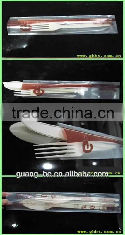 100% Biodegradable compostable eco-friendly disposable plastic PLA packing bags for tableware/cutlery