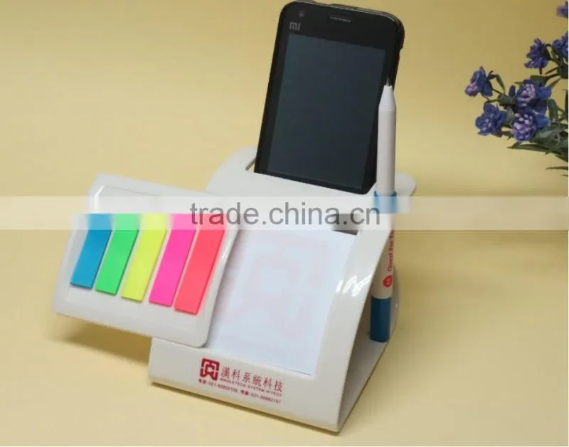 Top quality phone holder,mobile phone stand with memo pad