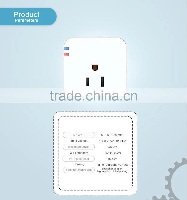 Gift Customized Intelligent WIFI Wireless Timing Electric UL Socket, Mobile APP Control Timing Multi-functional Electric Socket