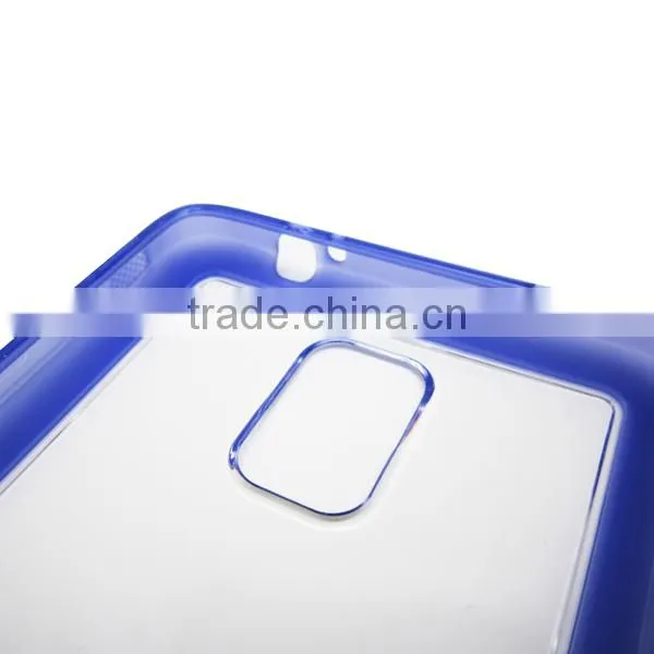 Multicolor frame transparent cover, TPU protective phone case for Samsung Note4