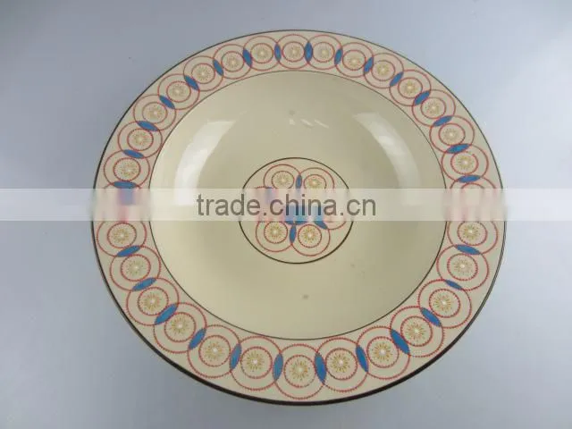 Cheap white square ceramic soup plate dinner plate in stocklots
